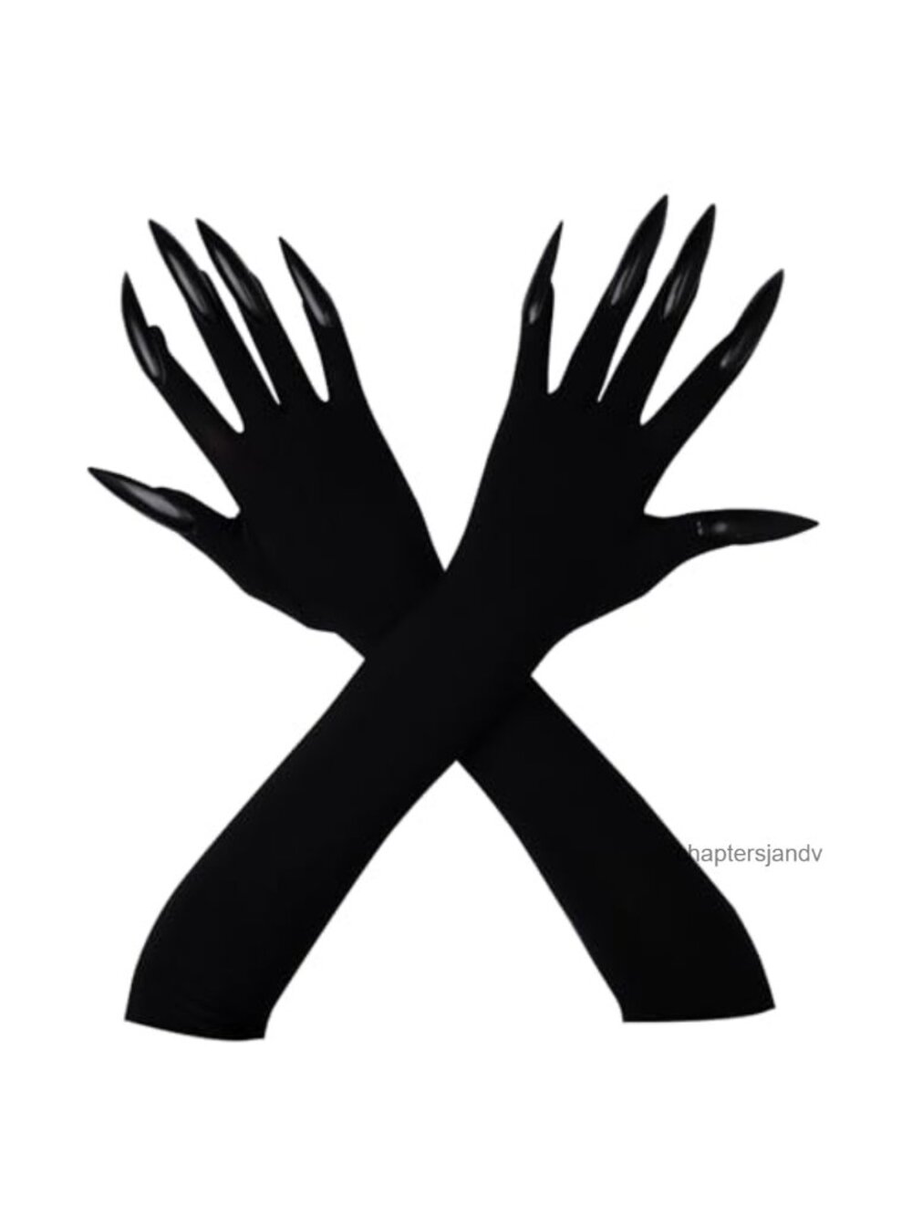 Long Black Gloves with Claws Cat Claw Cosplay Halloween Costume Accessory